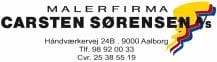 Carsten Sørensen malerfirma logo og kontaktinformation